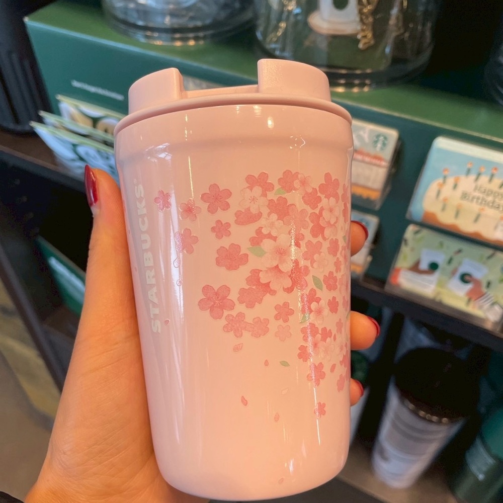 Starbucks 2026 Cherry Blossom Tumbler 12 oz Pale Petal Hue Color - Picture 2 of 6